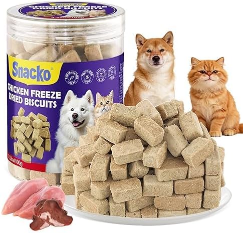 Freeze Dried Cat Dog Treats Chicken Liver Dry Cube Helathy Puppy Pet Training Reward Snack D