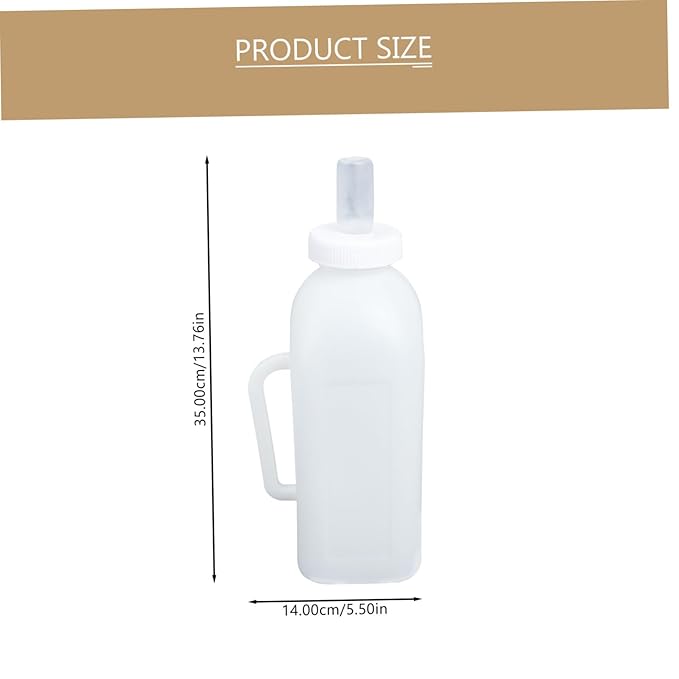 Mikikit 2L Calf Milk Bottle Silicone Nursing Bottle for Calves and Kittens for Livestock and Small Animals 4-Pint Capacity