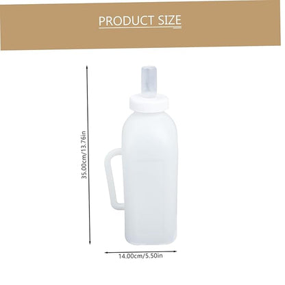 Mikikit 2L Calf Milk Bottle Silicone Nursing Bottle for Calves and Kittens for Livestock and Small Animals 4-Pint Capacity