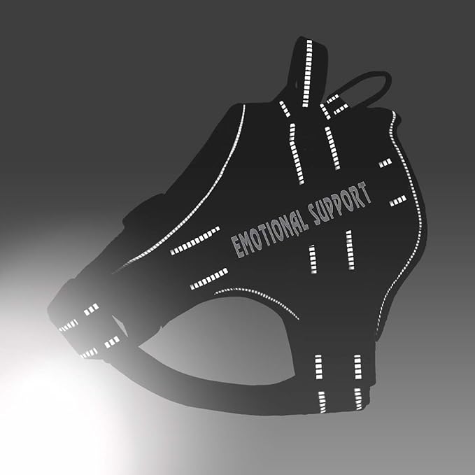 voopet Emotional Support Dog Harness, Professional Service Dog Vest Harness for Small Medium Large Dogs, Reflective Breathable and Adjustable No Pull/Choke ESA Essential Harness