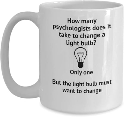 Gifts for Psychologist, Funny Coffee Mug, Psychologist Gift For Him or For Her, Co Wormer Coffee Cup