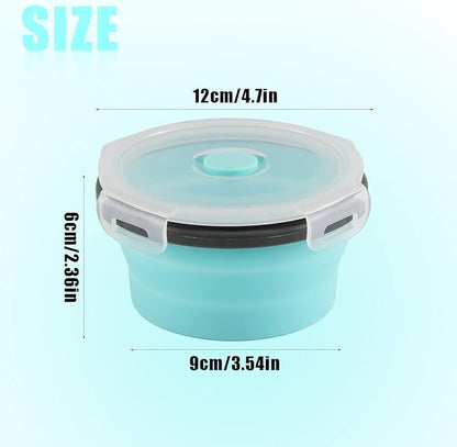 Luter 2 Pieces Collapsible Dog Bowls Silicone Food Water Travel Bowl with Lids Portable Expandable Pet Feeding Watering Cup Dish for Walking Kennels Camping 350ml (12x12x3cm) (Gray & Blue)…