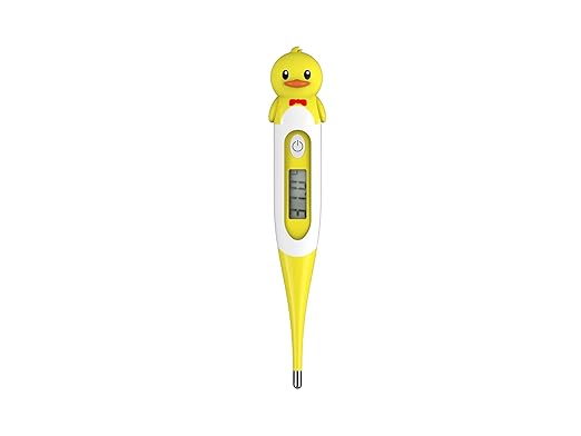 Digital Oral Thermometer Suitable for Children and Adults,High Accuracy Fast Measurement for Oral,Rectal,Underarm,Easy to Maintain Cleanliness and Hygiene,Soft Silicone,Duck