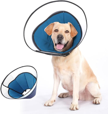 Cone Pet Cone (Blue, M(13.2"-15.5"))