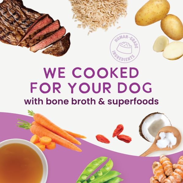 Health Extension Gently Cooked Beef & Potato Dog Food, Human-Grade and Shelf-Stable with Superfoods, Supports Digestion, Immunity, Skin & Coat, 9 oz Pouch (Pack of 5)