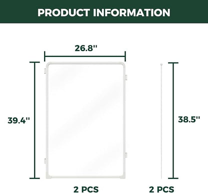 FXW AuraSpace Pro Acrylic Indoor Dog Playpen, Heavy-Duty with Metal Frame, 40" Height 2 Panels for Medium and Large Dogs, White│Patented