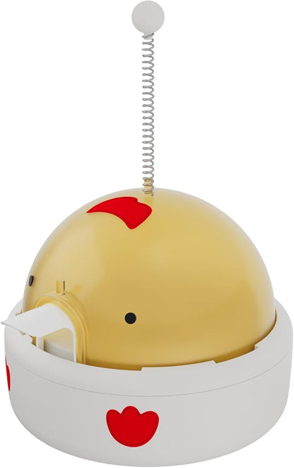 Pet Food Dispenser Interactive Training for Cats and Dogs Feeding Device, Self Soothing and Soothing Sound Toy (Yellow)