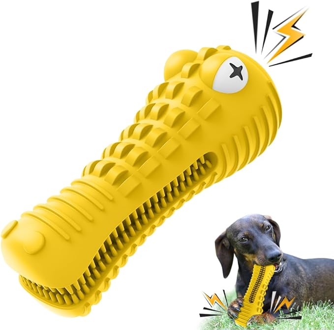 Cutiful Dog Toys for Aggressive Chewers Large Medium Breed, Indestructible Dog Chew Toys, Squeaky Interactive Tough Extremely Durable, Dogs Toothbrush Toys to Keep Them Busy