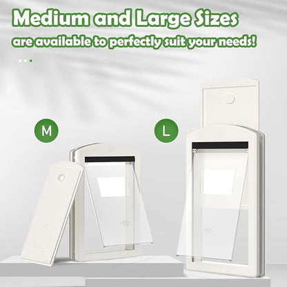 Large Dog Door for Door, UpgradeThicken, Suitable for Dogs Up to 100lbs, Doggy Door with Sliding Lock Panel and Magnetic Flap for Interior and Exterior Doors