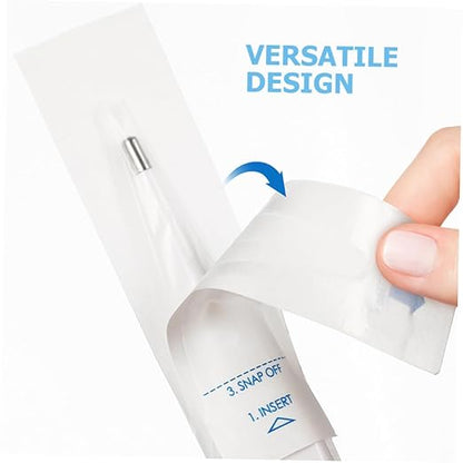 100pcs Mom Thermometer Cover Probe Protective Sleeves for Boys and Girls Digital Thermometer Sanitary Paper Covers