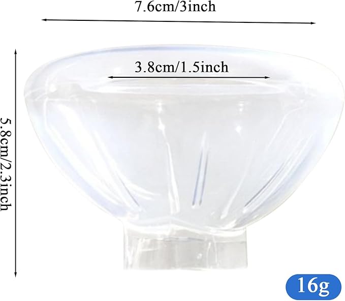 Pet Masque for Dogs Cats - Veterinary Inhalation | Adjustable Soft Transparent Chamber with Tube Connector, Animal Respiratory Health Care Tool 6.89x2.76x2.76 in