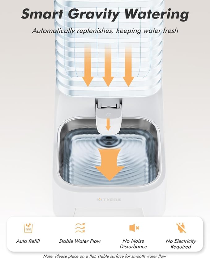 Automatic Dog Water Bowl Dispenser with Patented Faucet - 6L Large Gravity Cat Water Dispenser with Handle, Filter & Adjustable Base, Wide Mouth for Easy Clean, BPA-Free, Stainless Steel Pet Waterer