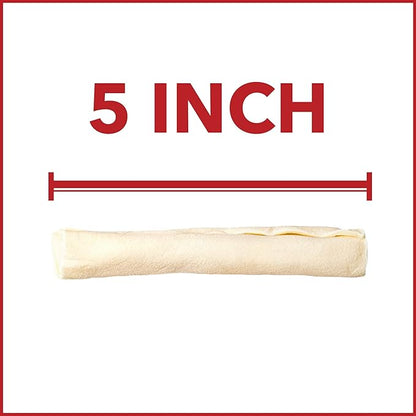 Pet Factory American Beefhide 5" Chip Rolls Dog Chew Treats - Natural Flavor, 8 Count/2 Pack