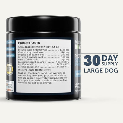 Protect - Probiotics for Dogs - Veterinarian Formulated - with Natural Prebiotics and Antioxidants - Detoxification & Gut Health - 60 Day Large Dog Supply