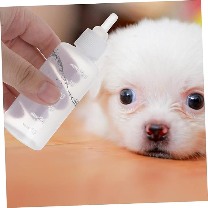 WOONEKY 2sets Pet Nursing Bottle Set for Cats and Dogs Milk Feeder for Puppies and Kittens Easy to Use Safe for Pets Portable Design for Travel