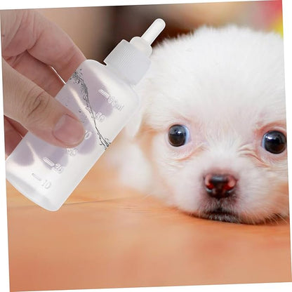 WOONEKY 2sets Pet Nursing Bottle Set for Cats and Dogs Milk Feeder for Puppies and Kittens Easy to Use Safe for Pets Portable Design for Travel