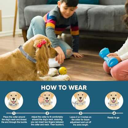 NJKPUYT Flea Collar for Dogs, Tick and Flea Collar for Dogs, Dog Tick Collar, Dog Flea Collars, Tick Collar for Dogs, Flea Collar for Large Dogs, Lasts Up to 8 Months, Family Friendly – 2 Pack