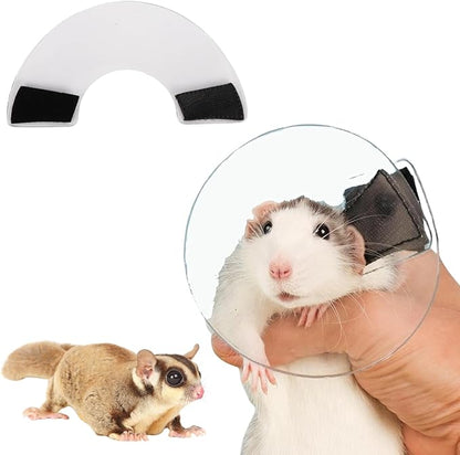Sugar Glider Recovery Cone - Adjustable Protection Collar Soft Recovery Collar for Rat Bird Hamster Rabbit Guinea Pig After Surgery Wound Healing Elizabeth Neck E Collar for Small Animal (S (3-8cm))