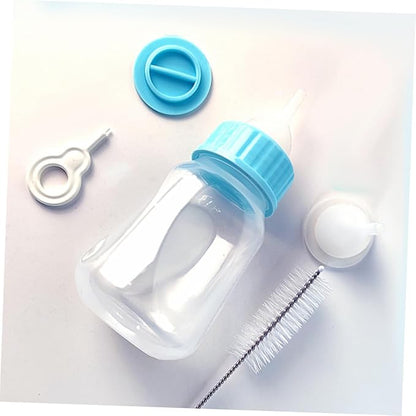 Levemolo 2pcs Cat Milk Bottle for Newborn Kittens and Puppies Manual Feeder with Silicone Nipple Safe and Odorless Small Pet Feeding Bottles for Hand-Feeding and Controlling Food Intake