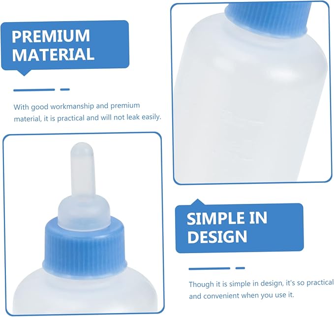 SUPVOX 3Pcs Pet Feeding Bottles for Newborn Kittens and Puppies Leak Resistant Milk Feeders with Capacity Lightweight and Portable Pet Supply Kit for Home Use