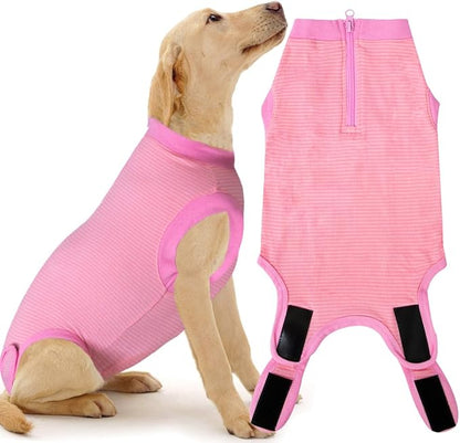 Recovery Suit for Dogs,Dog Cone Alternative Zipper Surgery Suit Female Spay,Soft Dog Surgery Suit for Anti Licking,Breathable Surgical Suit for Dogs Female Spay