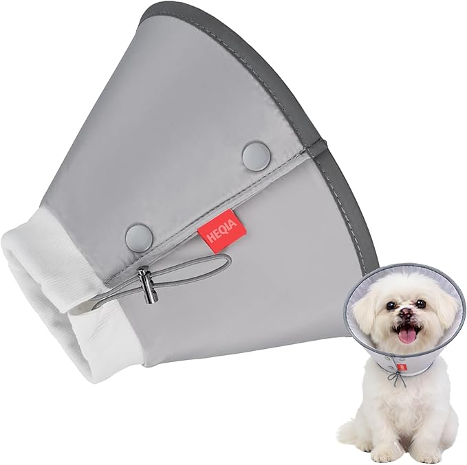 Dog Cone Collar Adjustable After Surgery, Comfortable Dogs Recovery Collar, Adjustable E Collar Alternative to Stop Licking, Protective Dog Neck Collar Plastic Practical