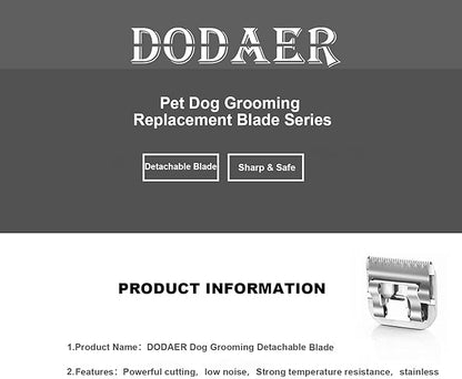 Detachable Pet Dog Grooming Blades of Stainless Steel,Compatible with Andis,Oster A5,Wahl KM10 Series,Size 40/7F/4F,3 Count