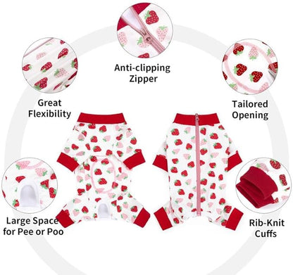 Dog Surgery Recovery Suit, Dog Onesie for Surgery Female Male Dogs, Dogs Pajamas Long Sleeve, Small Dogs Onesie, Abdominal Wound Bandages Surgical Suit, Cat Recovery Suit for Shedding Skin Disease