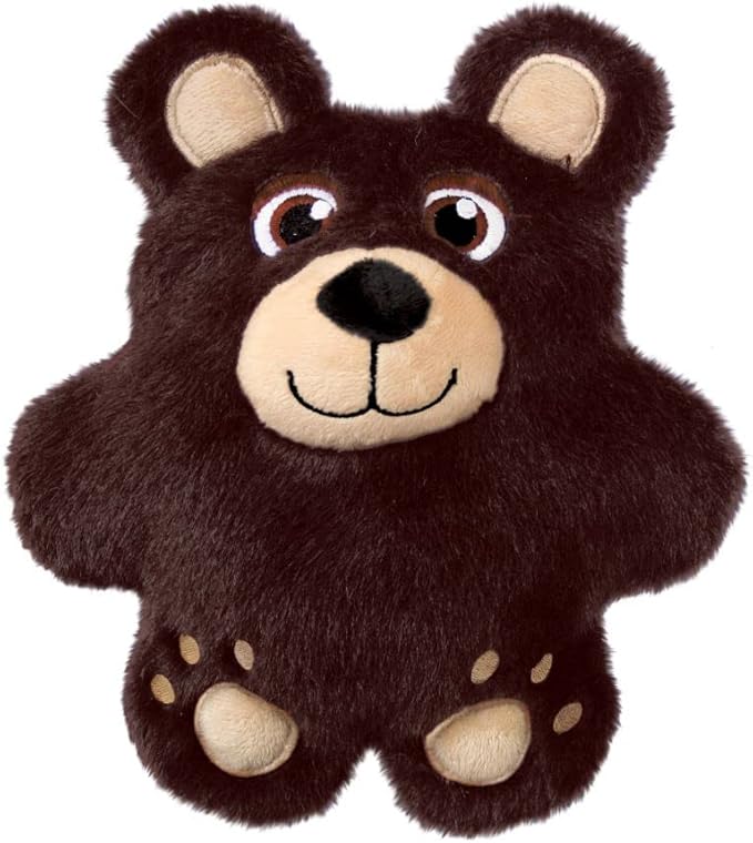 KONG Snuzzles Dog Toy, Plush Squeaker, Crinkle Sounds, Soft Durable Indoor Play (Bear, Medium)