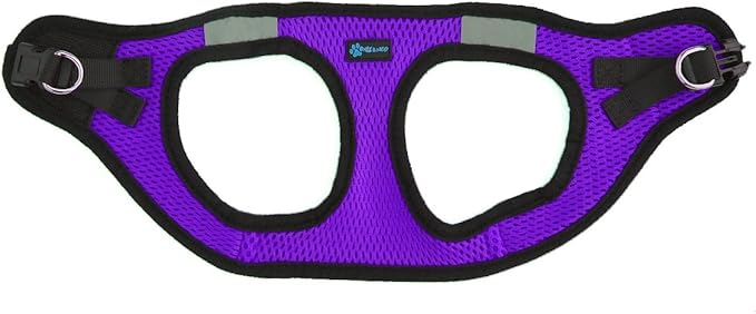 Max and Neo Nanu Small Dog Reflective Dog Harness - We Donate a Harness to a Dog Rescue for Every Harness Sold (Small, Purple)