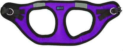 Max and Neo Nanu Small Dog Reflective Dog Harness - We Donate a Harness to a Dog Rescue for Every Harness Sold (Small, Purple)