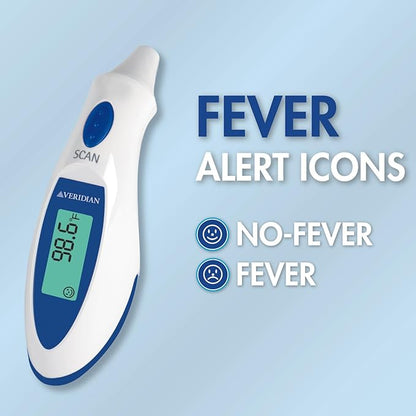 Veridian Tympanic Ear Thermometer Digital Display 09-340 1 Each