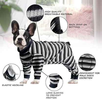 FEimaX Dog Recovery Suit After Surgery, Pet Abdominal Wounds Post Surgical Shirt for Dogs Cats, Puppy Spay Neuter Prevent Licking Onesie Alternative Bandages E-Collar & Cone