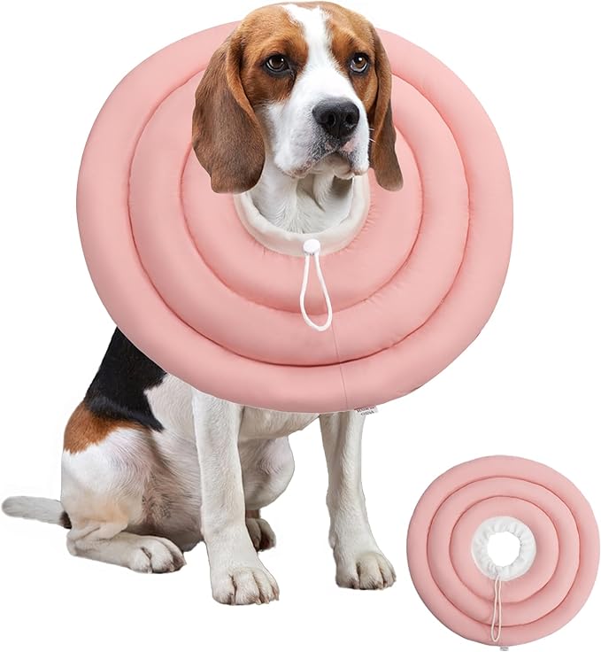 Soft Dog Cones, Recovery Dog Donut Collar After Surgery-Cone of Shame Alternative, Pet Elizabethan E-Collar Anti-Bite Lick Wound Healing Adjustable for Small Large Medium Dogs,XL