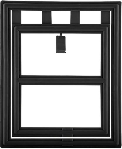 Acouto Screen Fit Pet Door Plastic Pet Dog Puppy Door Locking Safe Flap Screen Window Gate Doors, & Ramps (L Japanese Font)
