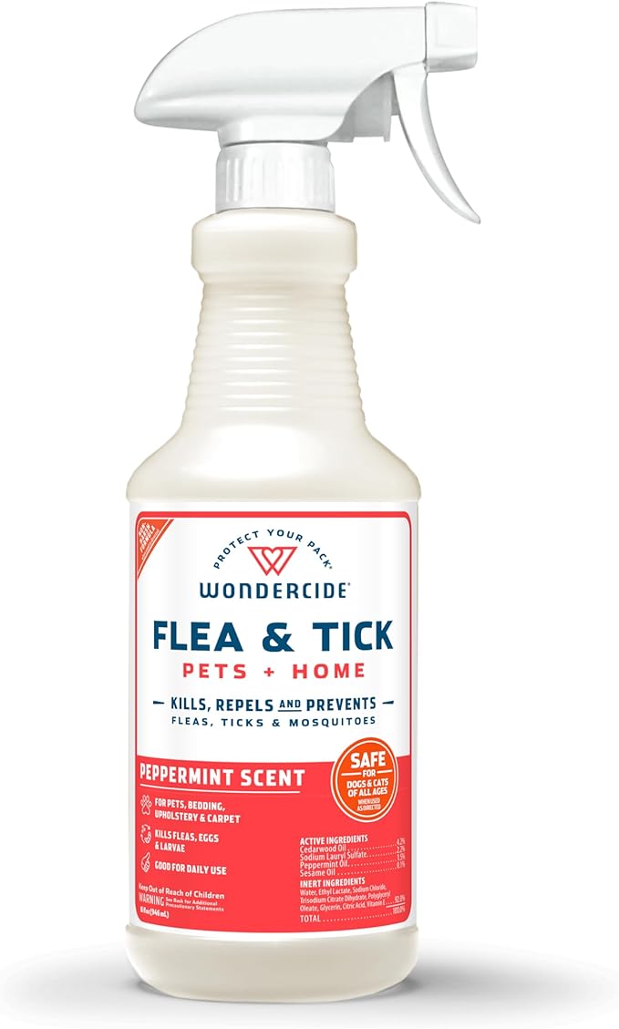 Wondercide Peppermint Flea & Tick Spray for Pets Plus Home with Natural Essential Oils 16 fl. oz.