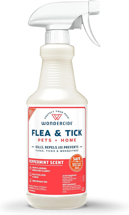 Wondercide Peppermint Flea & Tick Spray for Pets Plus Home with Natural Essential Oils 16 fl. oz.