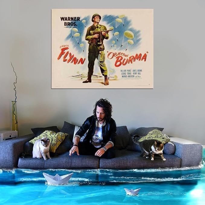 Black Empire Objective Burma! Movie Errol Flynn James Brown Room Decor Wall Art Print 12x16 Poster