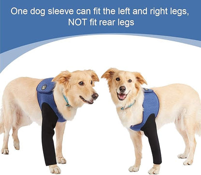 Coodeo Dog Recovery Suit, Cone Collar Alternative, Abrasion Resistant Dog Recovery Sleeve, Washable 2.5mm Thick and Waterproof, Pet Wounds Prevent Licking, Bite, Keep Dry（Blue，2XL