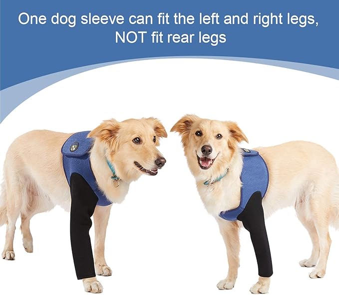 Coodeo Dog Recovery Suit, Cone Collar Alternative, Abrasion Resistant Dog Recovery Sleeve, Washable 2.5mm Thick and Waterproof, Pet Wounds Prevent Licking, Bite, Keep Dry（Blue，XS