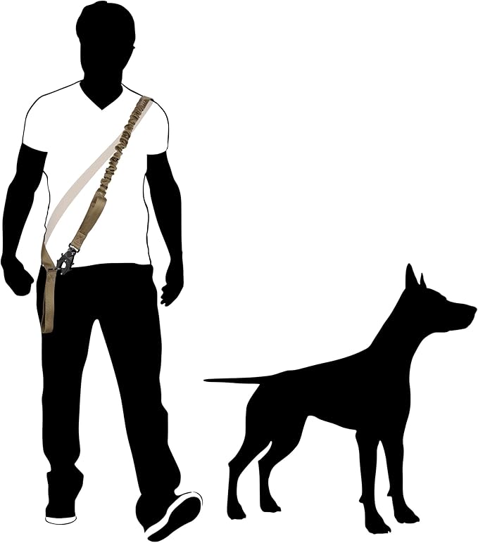 ICEFANG Tactical Dog Leash,K9 Training Walking Bungee Lead with 2 Control Handle,Heavy Duty Quick Release Metal Clasp,for Medium Large Breed (Reflective Orange, 6 FT)