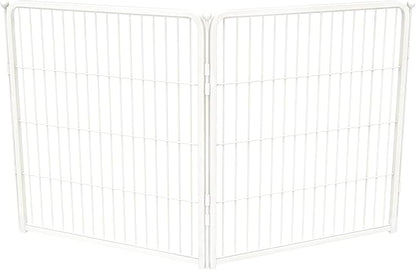 FXW AuraSpace Pro Acrylic & Wire Mesh Indoor Dog Playpen, 32" Height 2 Metal Panels Metal Dog Pen for Small and Medium Dogs, White│Patented