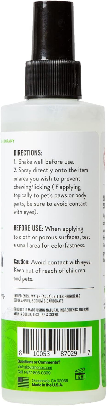 Skout's Honor Super Sour! Anti Chew Spray - Natural Ultra Bitter Formula to Help Deter that unwanted Chewing, Licking, and Biting - Safe for Pets - Safe for Indoor and Outdoor Use, 8 oz