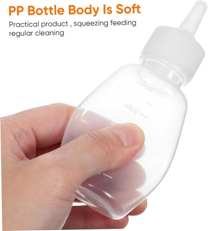 Mikikit Pet Supplies Puppy Kitten Feeding Tools Nursing Bottle Set Animal Milk Bottles Nipple