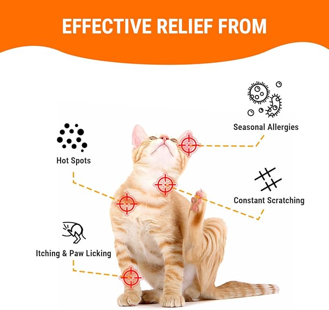 Dog Allergy Relief Chews - Dog Itch Relief - Relieves Rash, Heals Wounds, Soothes Inflammation, Treats Bites, Scratches, Cat Wound Care - 10 Chews