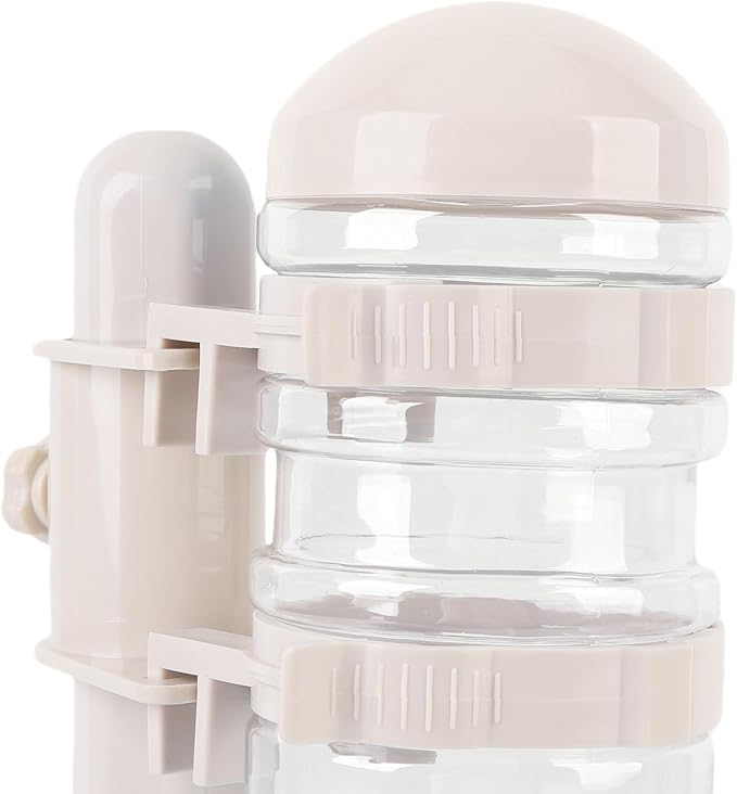 Zopsc Pet Adjustable Height Standing Water Dispenser for Puppies, Smart Feeder for Dogs and Cats, Easy to Clean Bowl for Healthy Pets (Creamy White)