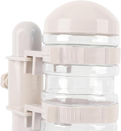 Zopsc Pet Adjustable Height Standing Water Dispenser for Puppies, Smart Feeder for Dogs and Cats, Easy to Clean Bowl for Healthy Pets (Creamy White)