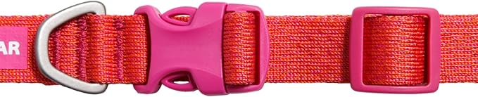 Ruffwear, Front Range Flex Dog Collar, Soft Engineered Knit for Everyday Walks, Lightweight Adjustable with Aluminum V-Ring, Integrated ID Tag Silencer, Quick Release Buckle, Rose Violet, 14"-20"