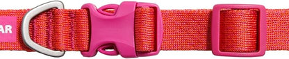 Ruffwear, Front Range Flex Dog Collar, Soft Engineered Knit for Everyday Walks, Lightweight Adjustable with Aluminum V-Ring, Integrated ID Tag Silencer, Quick Release Buckle, Rose Violet, 11"-14"