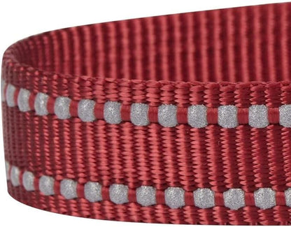 Blueberry Pet Essentials Durable 3M Reflective Classic Dog Leash 4 ft x 1", Marsala Red, Large, Leashes for Dogs